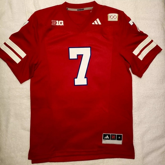 Adidas 7 Nebraska Husker Memorial Stadium 100th Anniversary Jersey Medium - Picture 3 of 16
